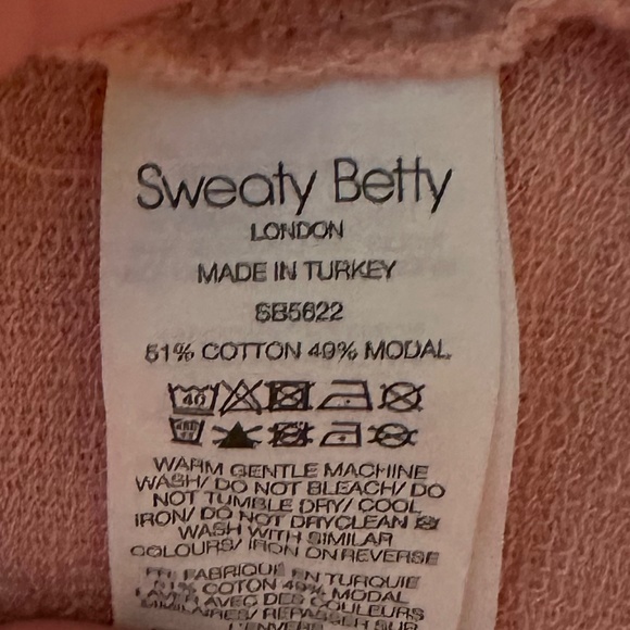 Sweaty Betty After Class Pink Sweatshirt Small - Picture 4 of 6